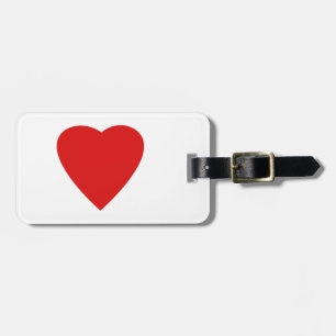 Étiquette À Bagage Coeur rouge d'amour