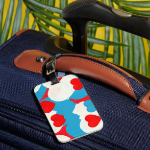 Étiquette À Bagage Coeurs d'amour