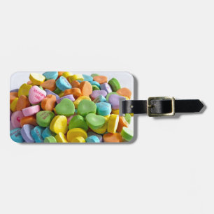 Étiquette À Bagage Coeurs de bonbons