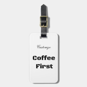 Étiquette À Bagage Coffee First Thunder_Cove