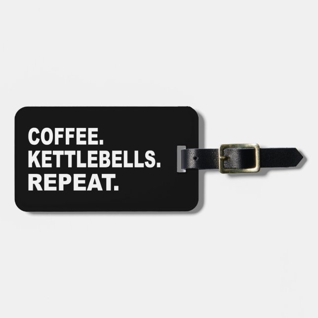 Étiquette À Bagage Coffee Kettlebells Répéter (Devant horizontal)