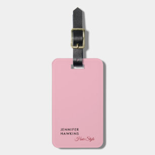 Étiquette À Bagage Coiffeuse professionnelle sobre rose feminine
