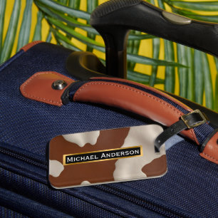 Étiquette À Bagage Collection élégante de luxe tendance en cuir de va