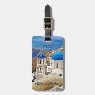 Étiquette À Bagage Collection/Grèce d'étiquette de bagage de voyage