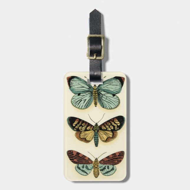 Étiquette À Bagage Collection Papillons par Chariklia Zarris (Devant Vertical)