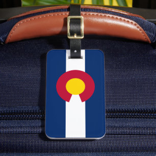 Étiquette À Bagage Colorado : Le drapeau américain du centenaire