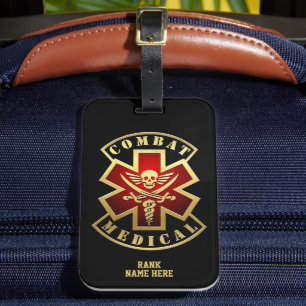 Étiquette À Bagage Combattre le crâne et les épées Médicales personna