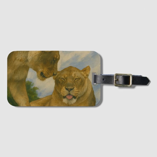 Étiquette À Bagage Compagnie de Lioness en Golden Light (Devant Horizontal)