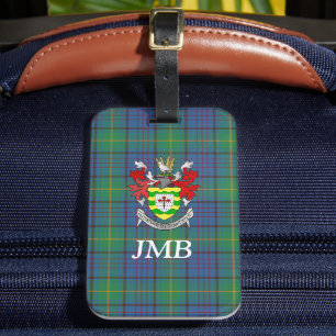 Étiquette À Bagage Comté d'Irlande Donegal Tartan Monogram