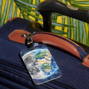 Étiquette À Bagage Conception céleste de galaxie à l'aquarelle Terre