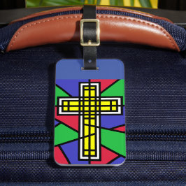 Étiquette À Bagage Conception croix couleur Abstraite