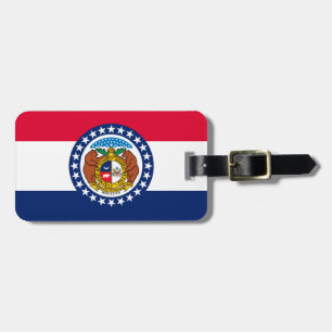 Étiquette À Bagage Conception de drapeau d'état du Missouri