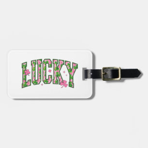 Étiquette À Bagage Conception de lettres Shamrocks chanceuses