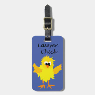 Étiquette À Bagage Conception drôle d'art de poussin d'avocat