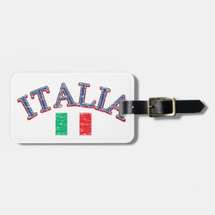 Étiquette À Bagage Conception du football de l'Italie