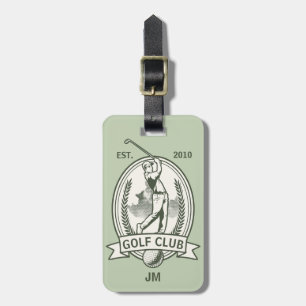 Étiquette À Bagage Conception monographique de club de golf personnal