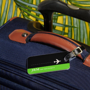 Étiquette À Bagage Concevez votre propre vert voyage