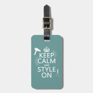 Étiquette À Bagage Conserver le calme et le style (toute couleur arri
