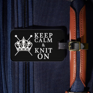 Étiquette À Bagage Conserver Le Knit Calme Sur Les Artisanats / Logo 
