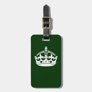 Étiquette À Bagage CONSERVEZ LE SYMBOLE DE LA COURONNE CALME sur la d