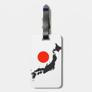 Étiquette À Bagage Contour et cercle de carte du Japon