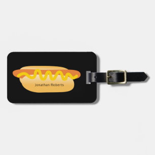 Étiquette À Bagage Cool Funny Hot Dog Novelty Nom personnalisé