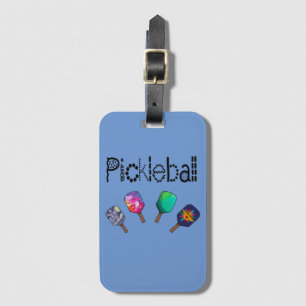 Étiquette À Bagage Cool Pickleball et Paddles Sports Art