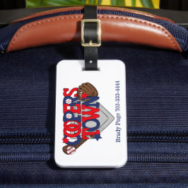 Étiquette À Bagage Cooperstown NY Baseball Patriotique Bat Glove Base