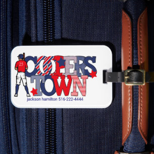 Étiquette À Bagage Cooperstown Patriotic Letotic Nom du joueur de bas