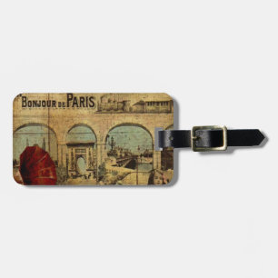 Étiquette À Bagage Copie vintage de Paris