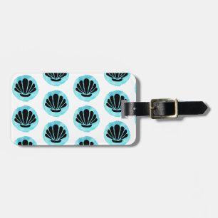 Étiquette À Bagage Coquille bleue