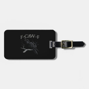 Étiquette À Bagage Corbeau, F-Caw-F Drôle d'oiseau de style classique