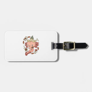 Étiquette À Bagage Cottagecore Axolotl Esthétique Champignons Gobli M