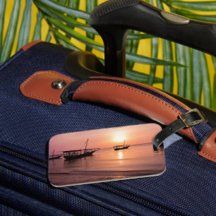 Étiquette À Bagage Coucher de soleil à Zanzibar