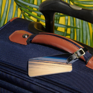 Étiquette À Bagage Coucher De Soleil Orbital Au Large De La Basse Cal