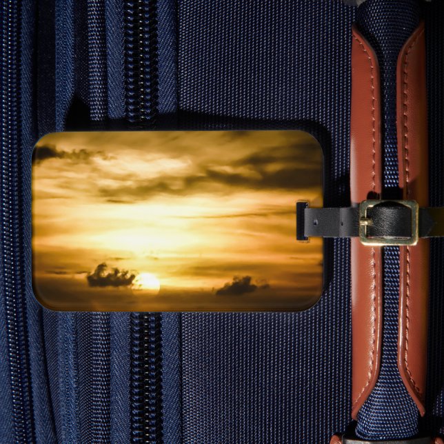 Étiquette À Bagage Coucher De Soleil Sur L'Océan Pacifique (Insitu Rectoal 4)