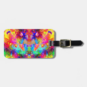 Étiquette À Bagage Couleur abstraite et colorée, oreiller à lancer fa