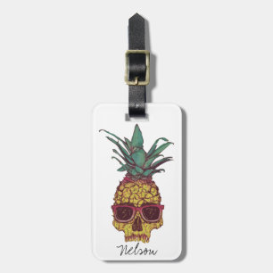 Étiquette À Bagage Couleur faite sur commande punk d'ananas génial