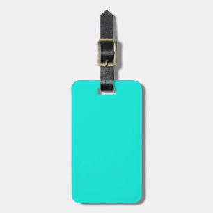 Étiquette À Bagage Couleur solide : Aqua brillant