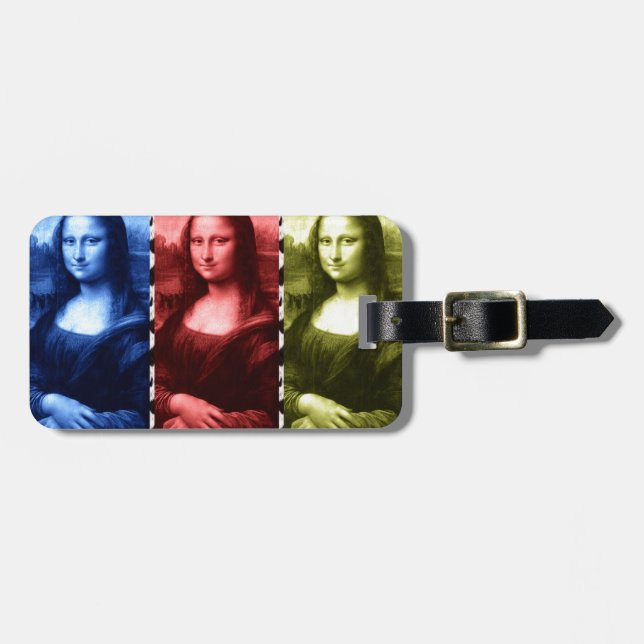 Étiquette À Bagage Couleurs primaires Mona Lisa Poster de animal (Devant horizontal)
