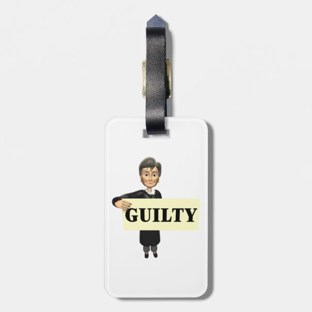 Étiquette À Bagage Coupable (Dos Vertical)