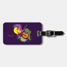 Étiquette À Bagage Couple de pêche