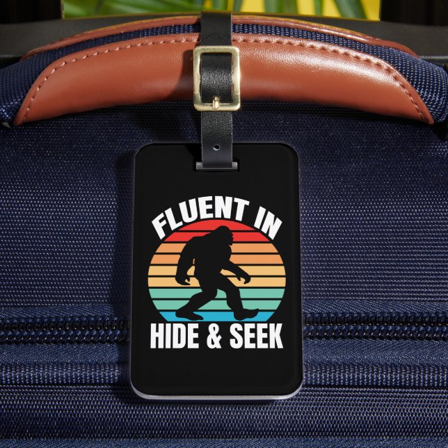 Étiquette À Bagage Courant à cache-cache drôle Bigfoot  (Insitu Rectoal 2)