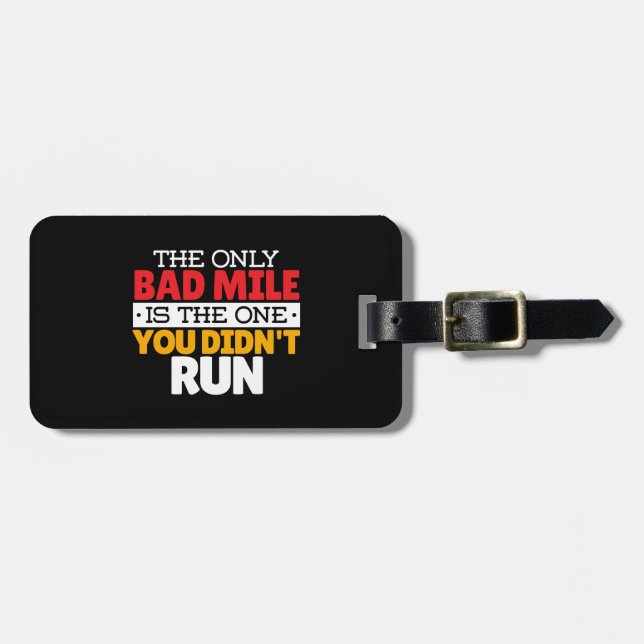 Étiquette À Bagage Coureur - Drôle Mille Mille À Courir Citation (Devant horizontal)