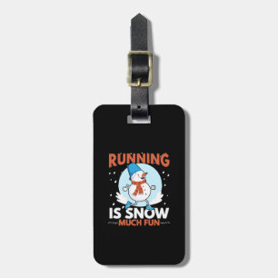 Étiquette À Bagage Coureur par temps froid - Courir est neige beaucou