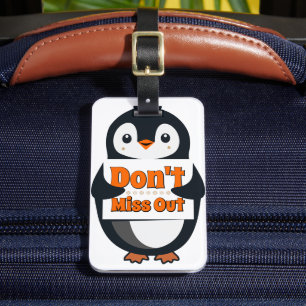 Étiquette À Bagage Coussin de lancer Ne manquez pas le pingouin