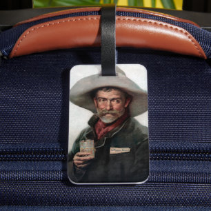 Étiquette À Bagage Cowboy espagnol Ranchero dans le Vieux-Ouest Saloo