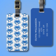 Crabe Bleu Bord de mer Océan motif personnalisé