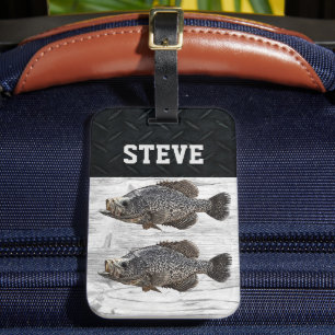 Étiquette À Bagage Crappie Pêche Voyage Nom du Cool Pêche Pêche Pêche