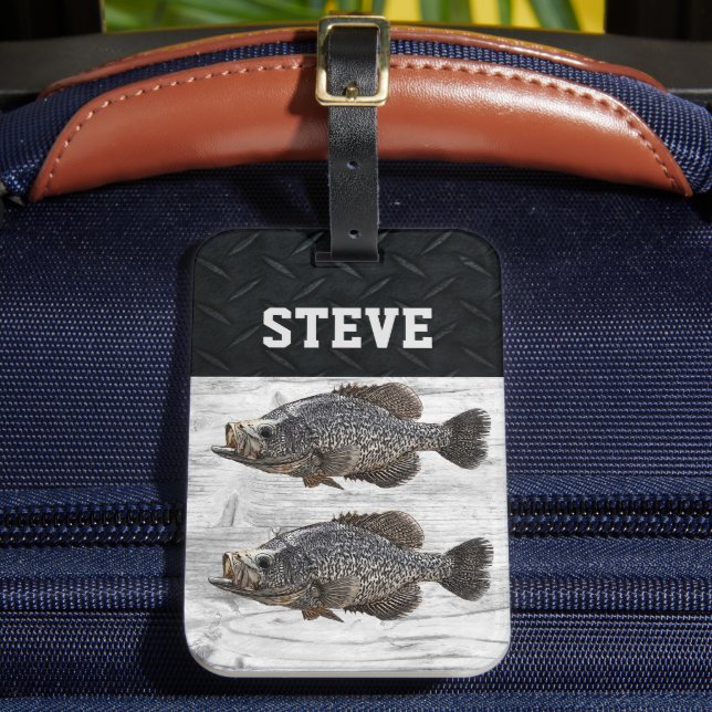 Étiquette À Bagage Crappie Pêche Voyage Nom du Cool Pêche Pêche Pêche (Insitu Rectoal 2)